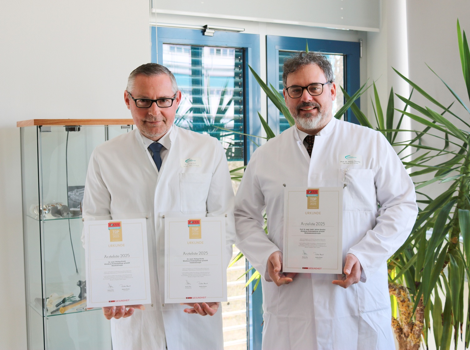 Erneut Auszeichnungen für die Klinik für Orthopädie und Unfallchirurgie